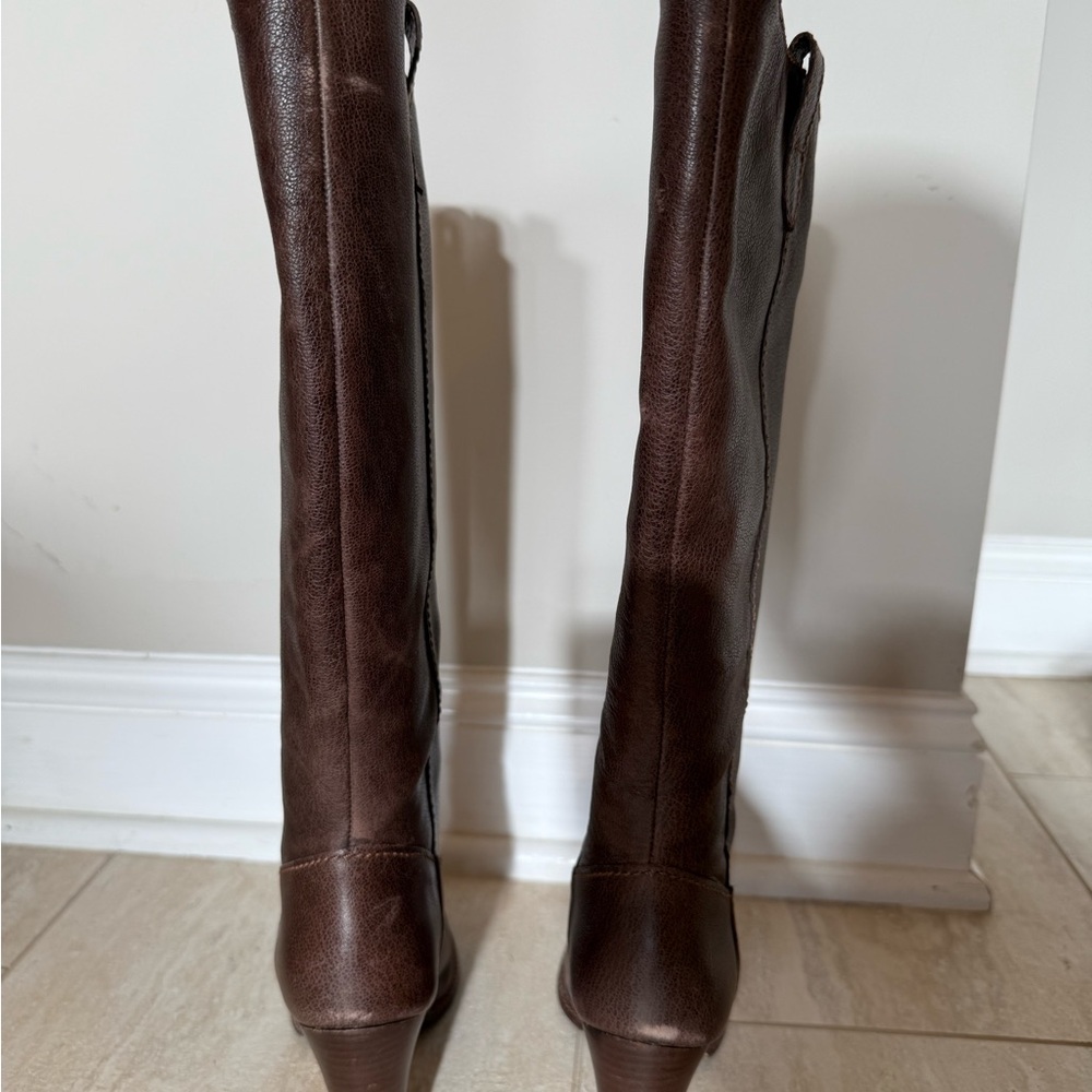 Banana Republic Women's Brown Leather Knee-High Boots - Picture 8 of 9